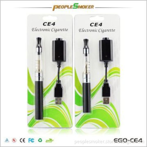 Electronic Cigarette with Ego Batteries and CE4 Clearomizer, Blister Pack